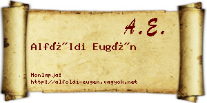 Alföldi Eugén névjegykártya